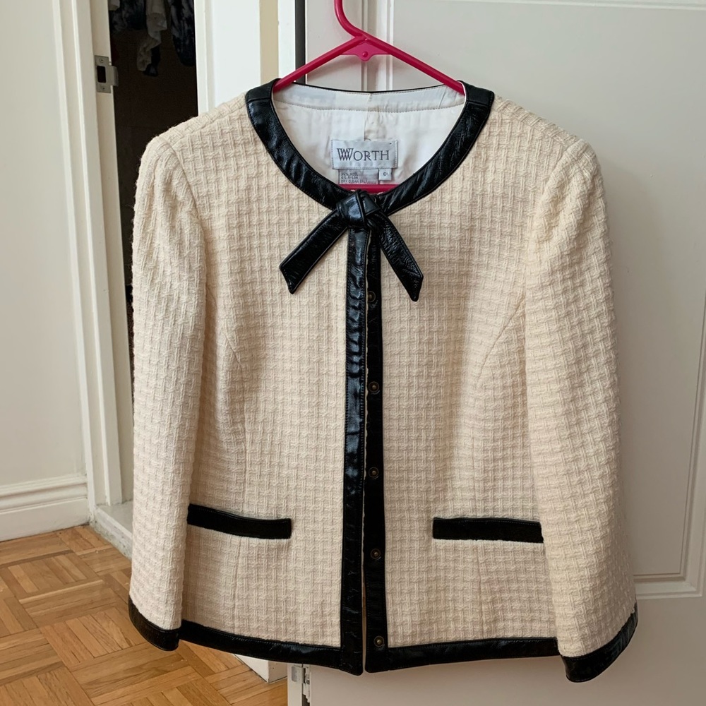 Tweed jacket - black and creme